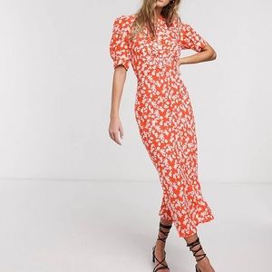 ASOS Design Midi Tea Dress in Floral Print